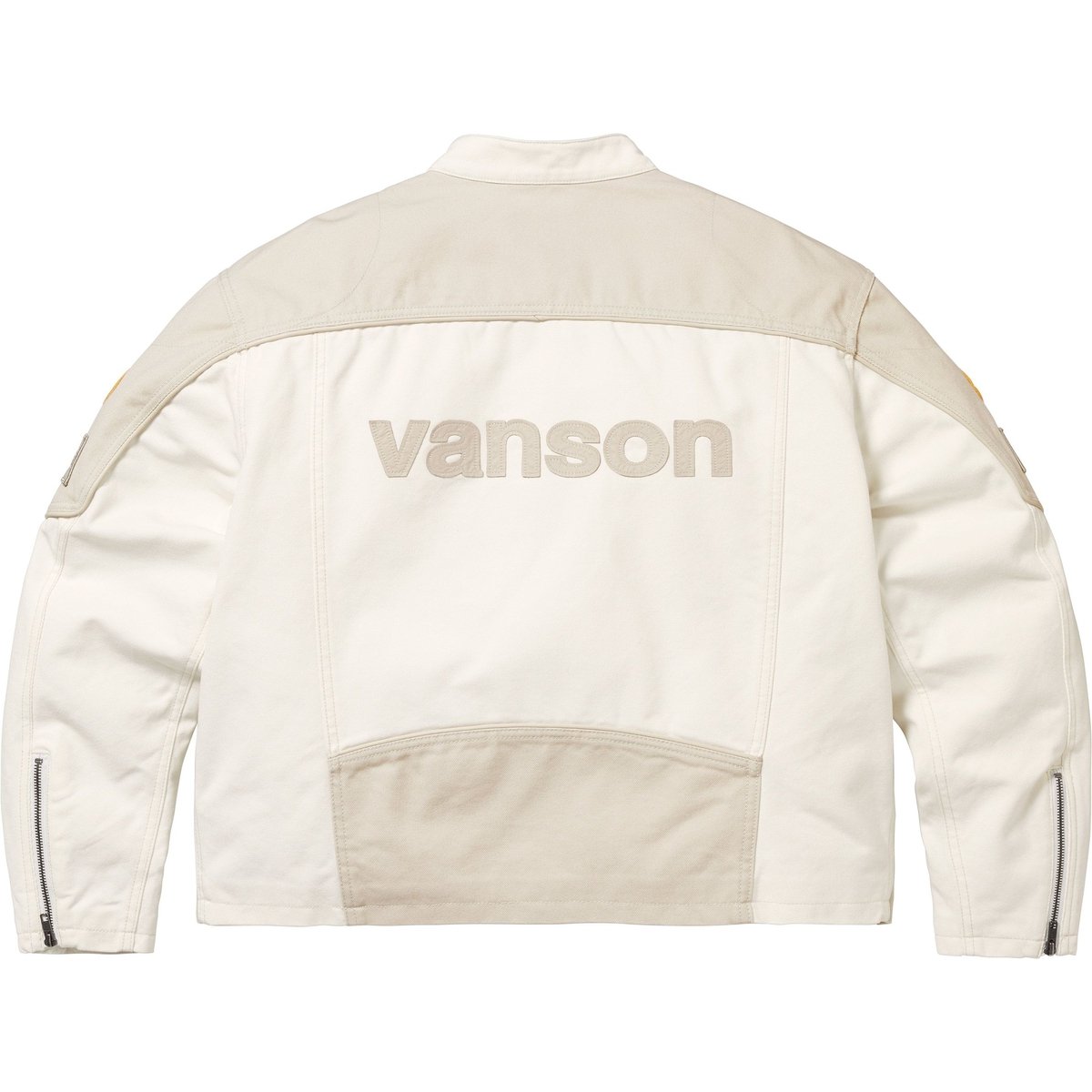 Details on Supreme Vanson Leathers Cordura Cotton Jacket White from spring summer
                                                    2025