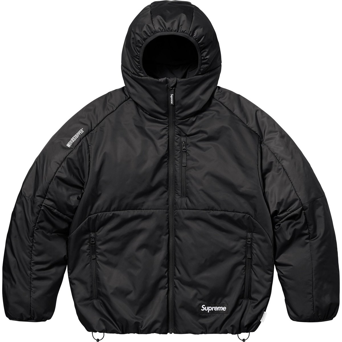 Details on WINDSTOPPER Insulated Hooded Jacket Black from spring summer
                                                    2025