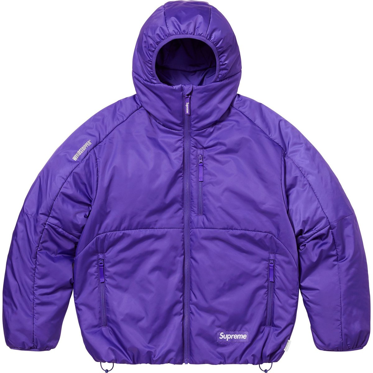 Details on WINDSTOPPER Insulated Hooded Jacket Purple from spring summer
                                                    2025