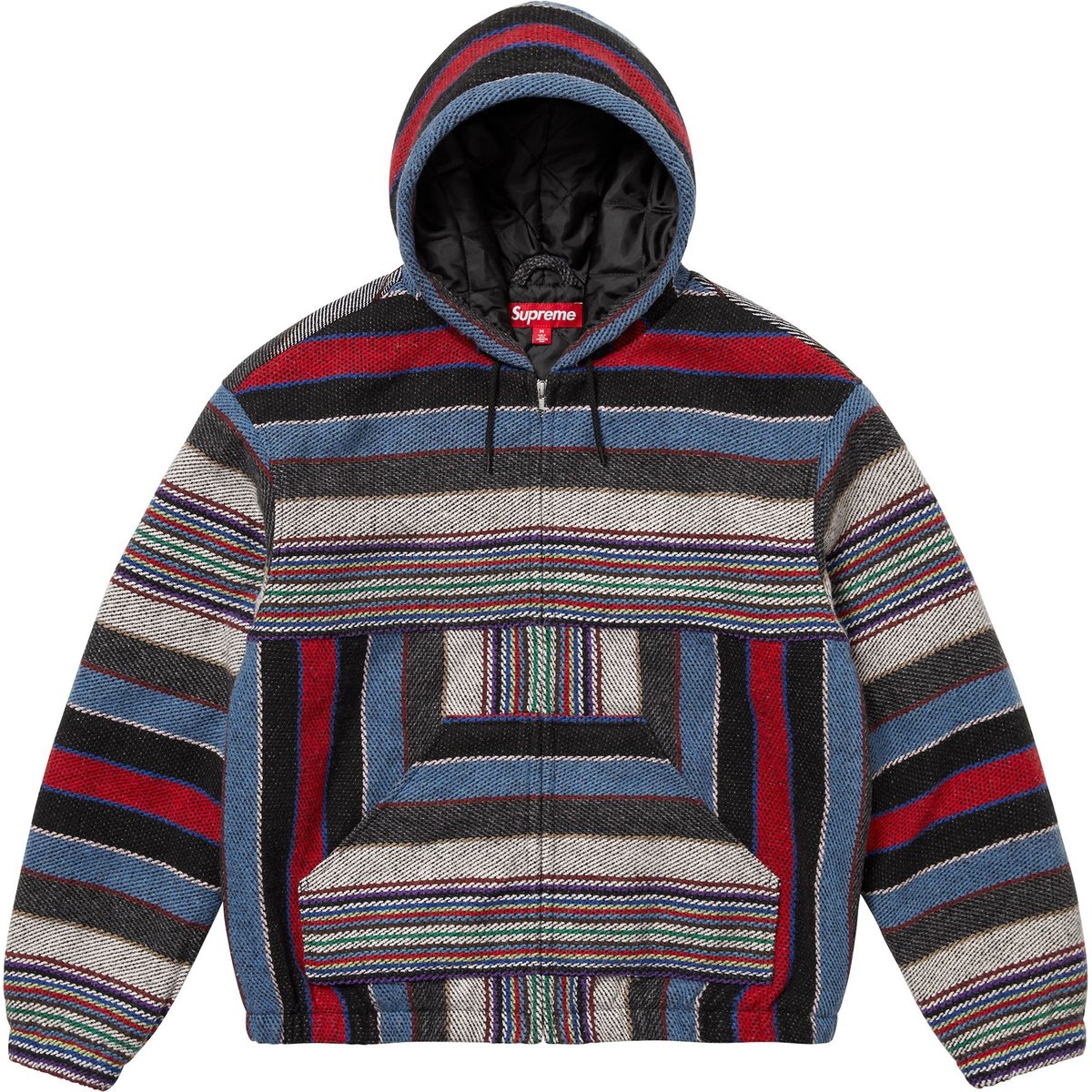 Details on Woven Stripe Hooded Jacket Black from spring summer
                                                    2025