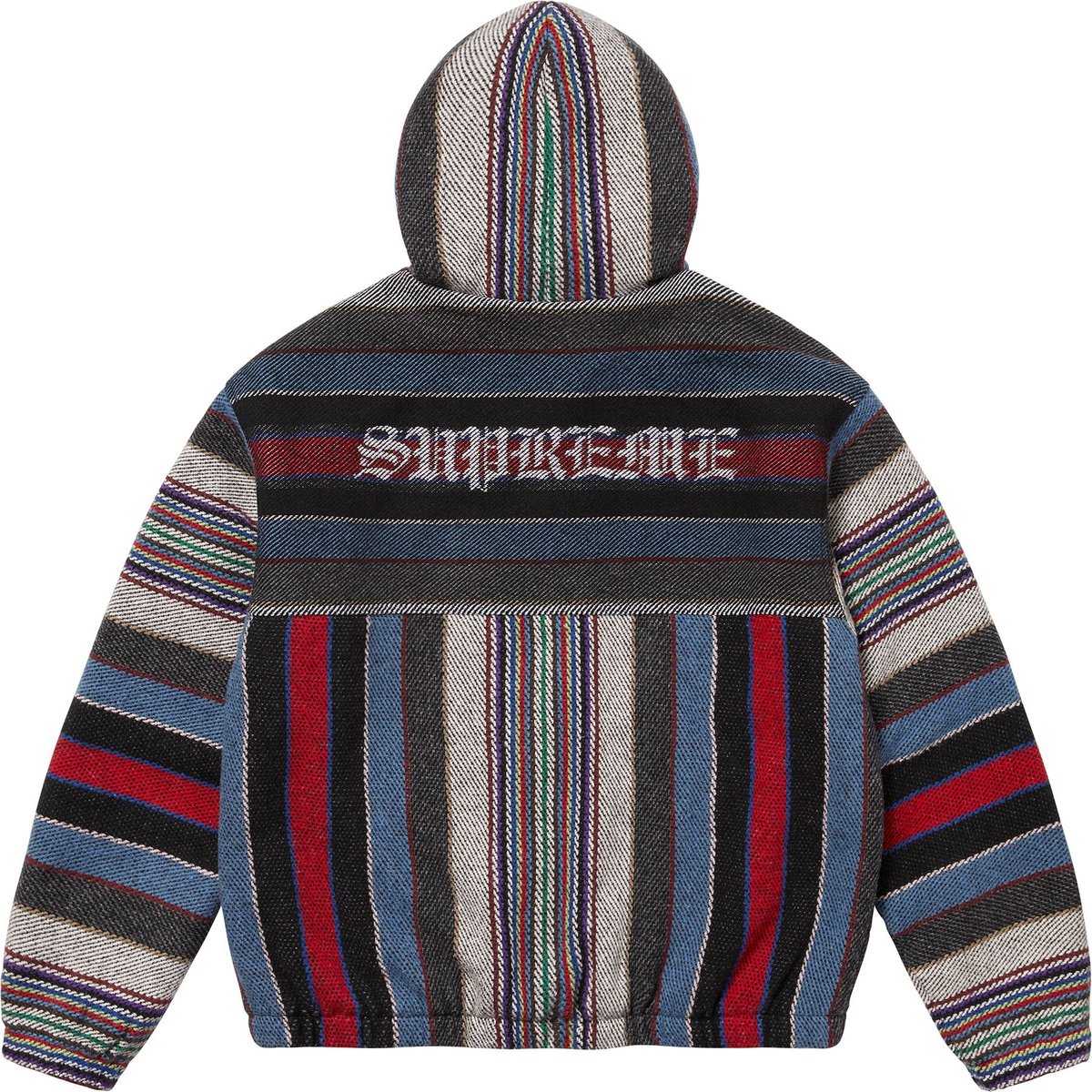 Details on Woven Stripe Hooded Jacket Black from spring summer
                                                    2025