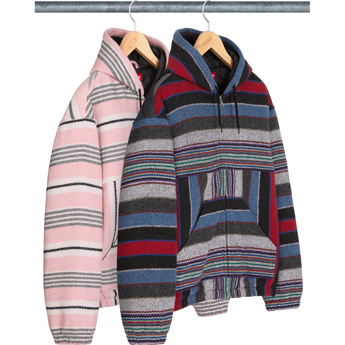 Details on Woven Stripe Hooded Jacket Group Shots from spring summer
                                                    2025