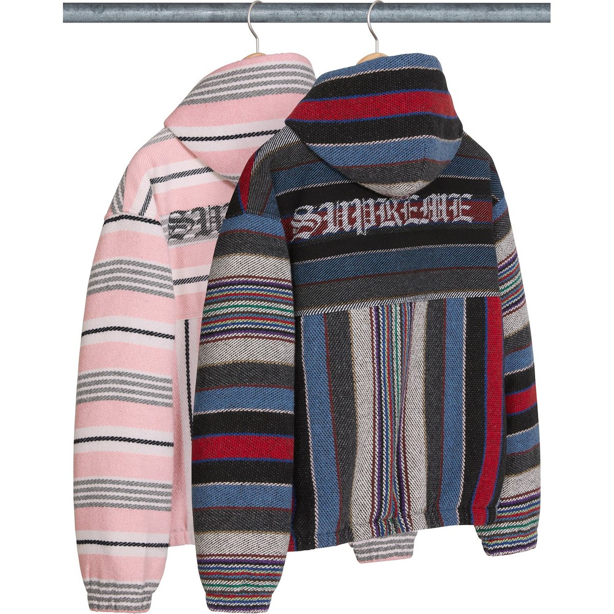 Supreme Woven Stripe Hooded Jacket for spring summer 25 season