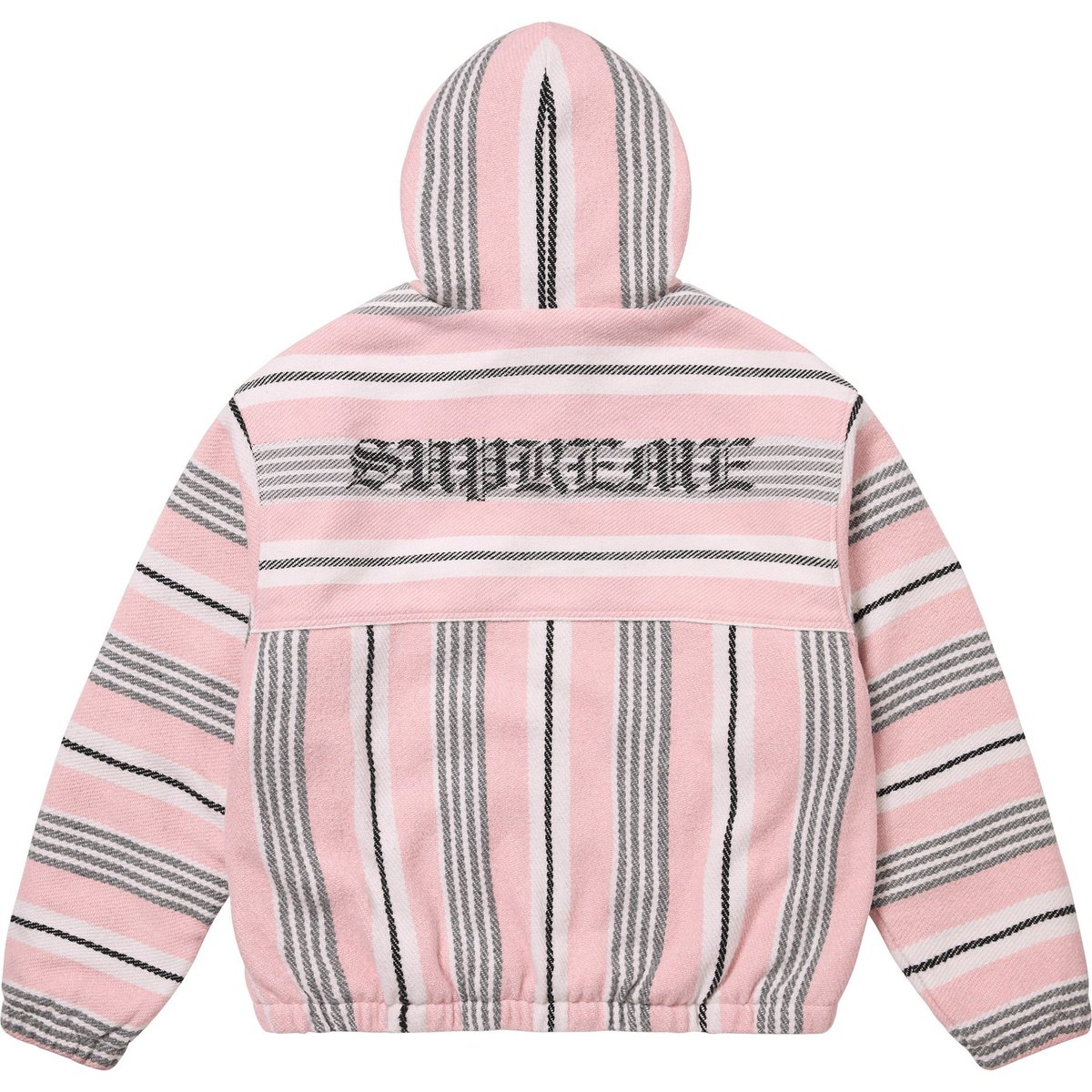 Details on Woven Stripe Hooded Jacket Pink from spring summer
                                                    2025