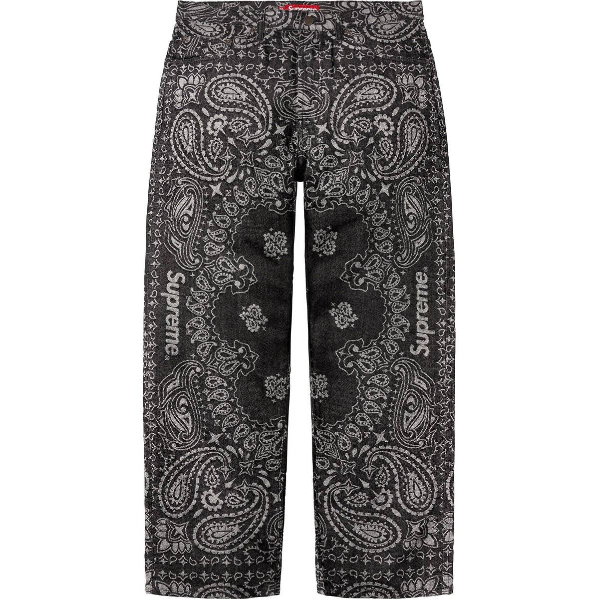 Details on Bandana Jacquard Baggy Jean Black from spring summer
                                                    2025