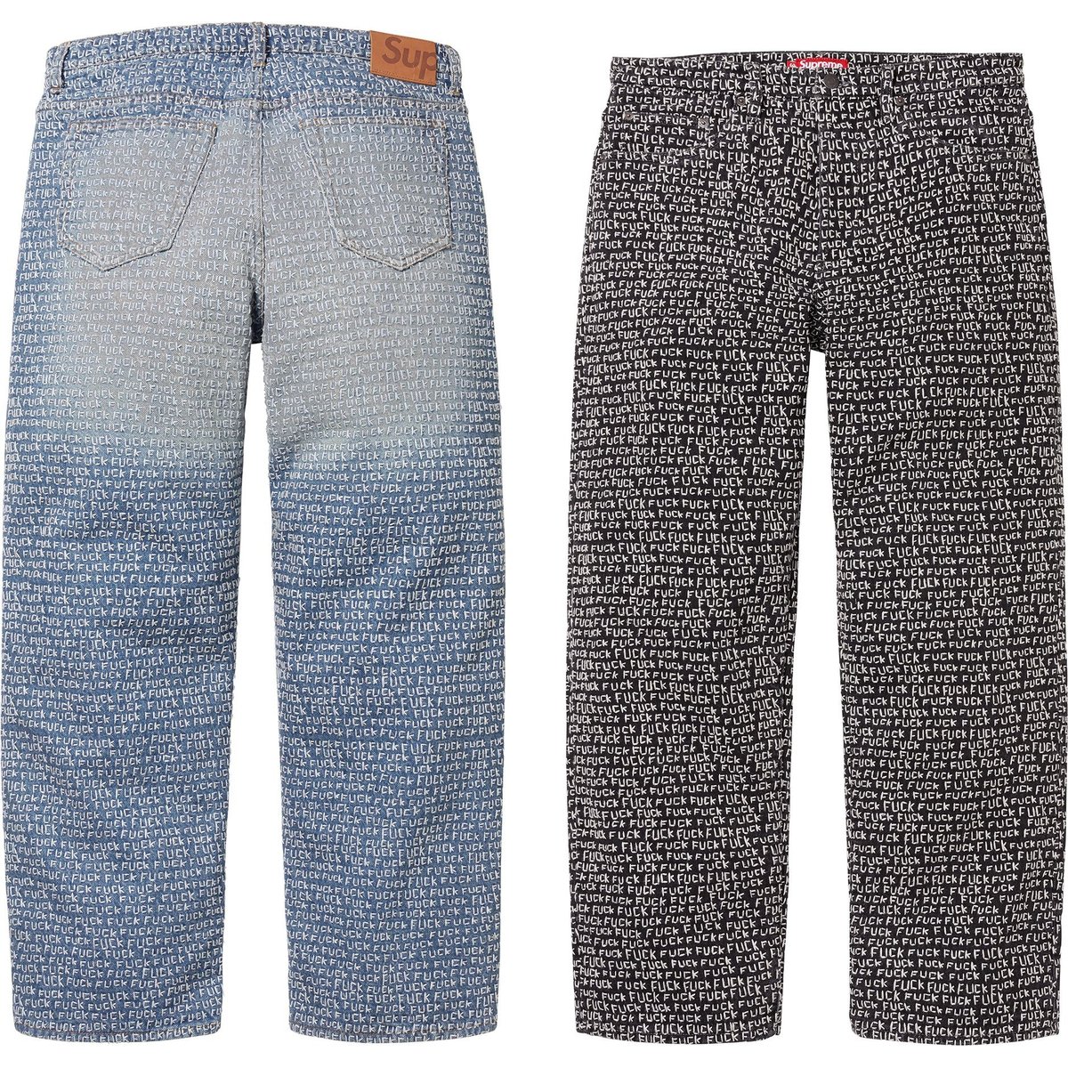 Supreme Fuck Stitch Loose Fit Jean for spring summer 25 season