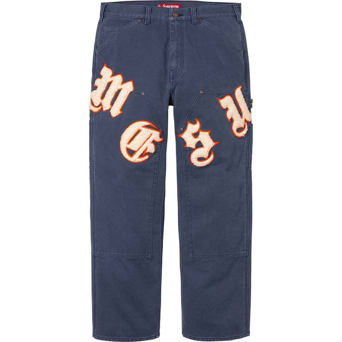 Details on Old English Canvas Double Knee Painter Pant Navy from spring summer
                                                    2025 (Price is $198)