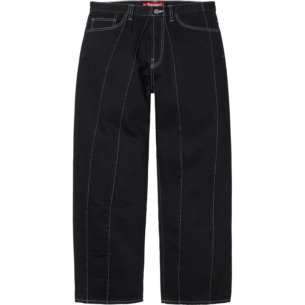 Details on Paneled Stripe Baggy Jean Black from spring summer
                                                    2025