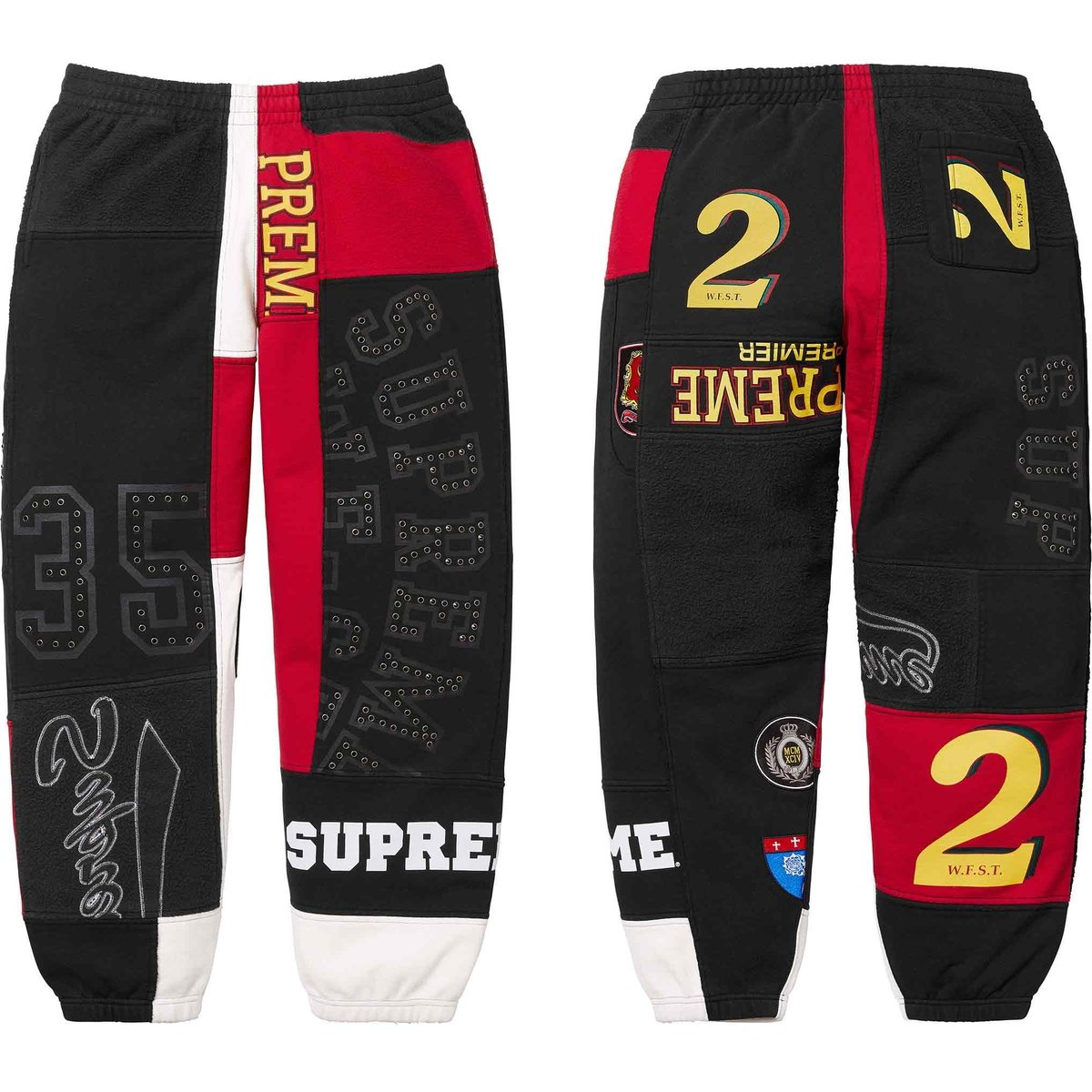 Details on Patchwork Sweatpant Black from spring summer
                                                    2025