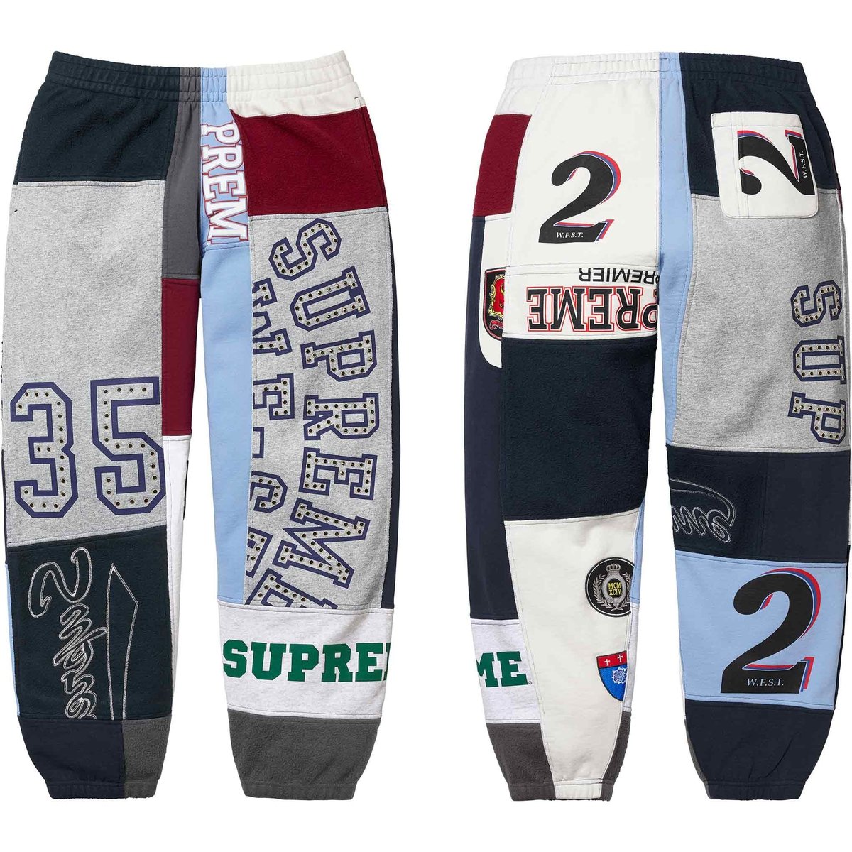 Supreme Patchwork Sweatpant for spring summer 25 season