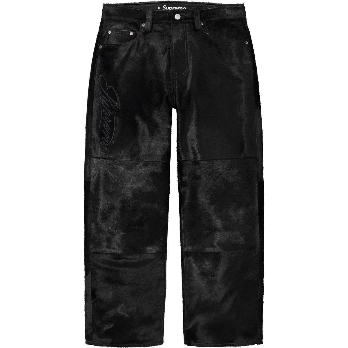 Details on Ponyhair Loose Fit 5-Pocket Jean Black from spring summer
                                                    2025 (Price is $998)