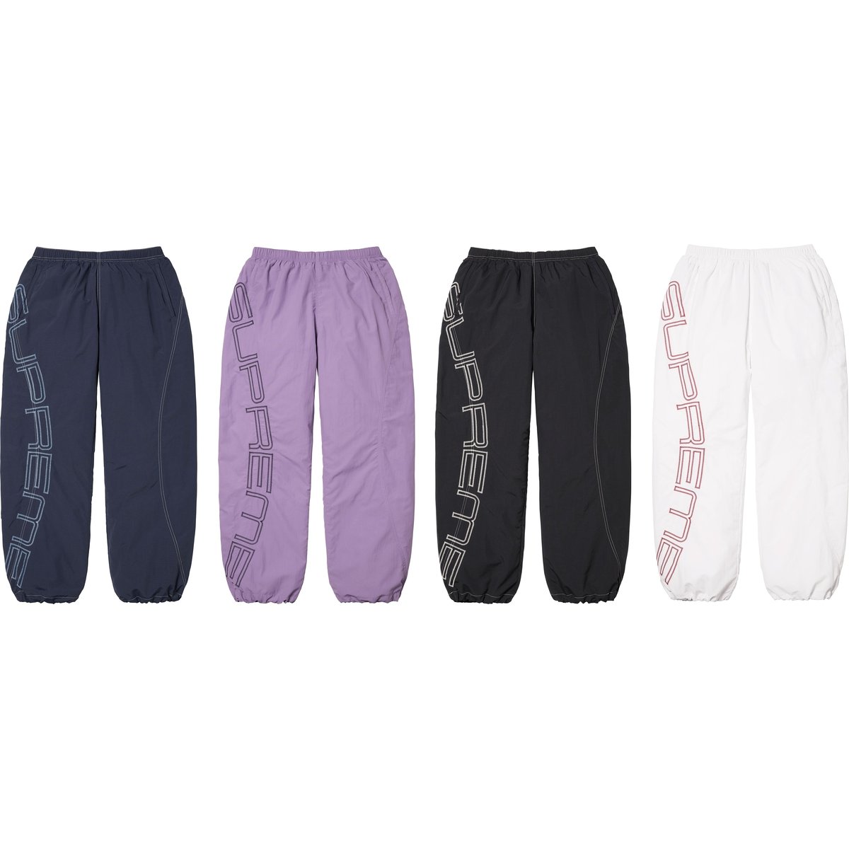 Supreme Spellout Embroidered Track Pant for spring summer 25 season