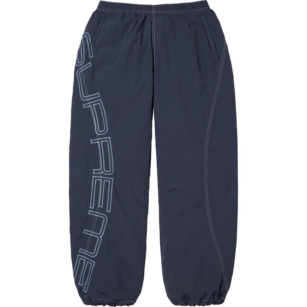 Details on Spellout Embroidered Track Pant Navy from spring summer
                                                    2025