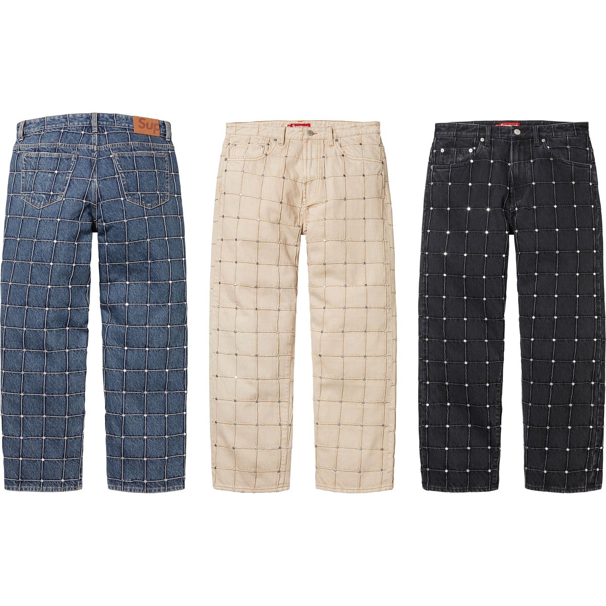 Supreme Studded Seam Loose Fit Jean for spring summer 25 season