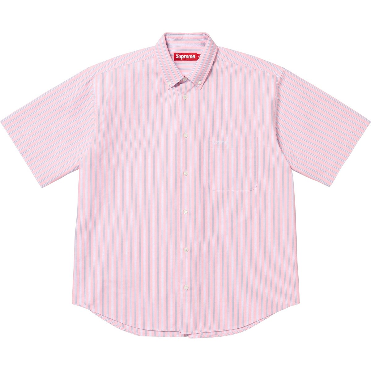 Details on Loose Fit Oxford S S Shirt Pink Stripe from spring summer
                                                    2025