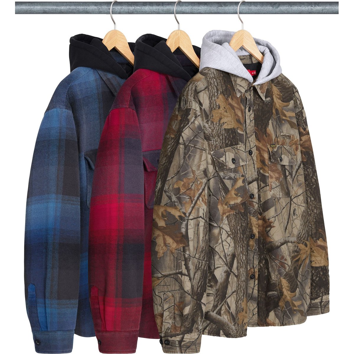 Supreme Quilted Lined Hooded Flannel Shirt releasing on Week 1 for spring summer 2025