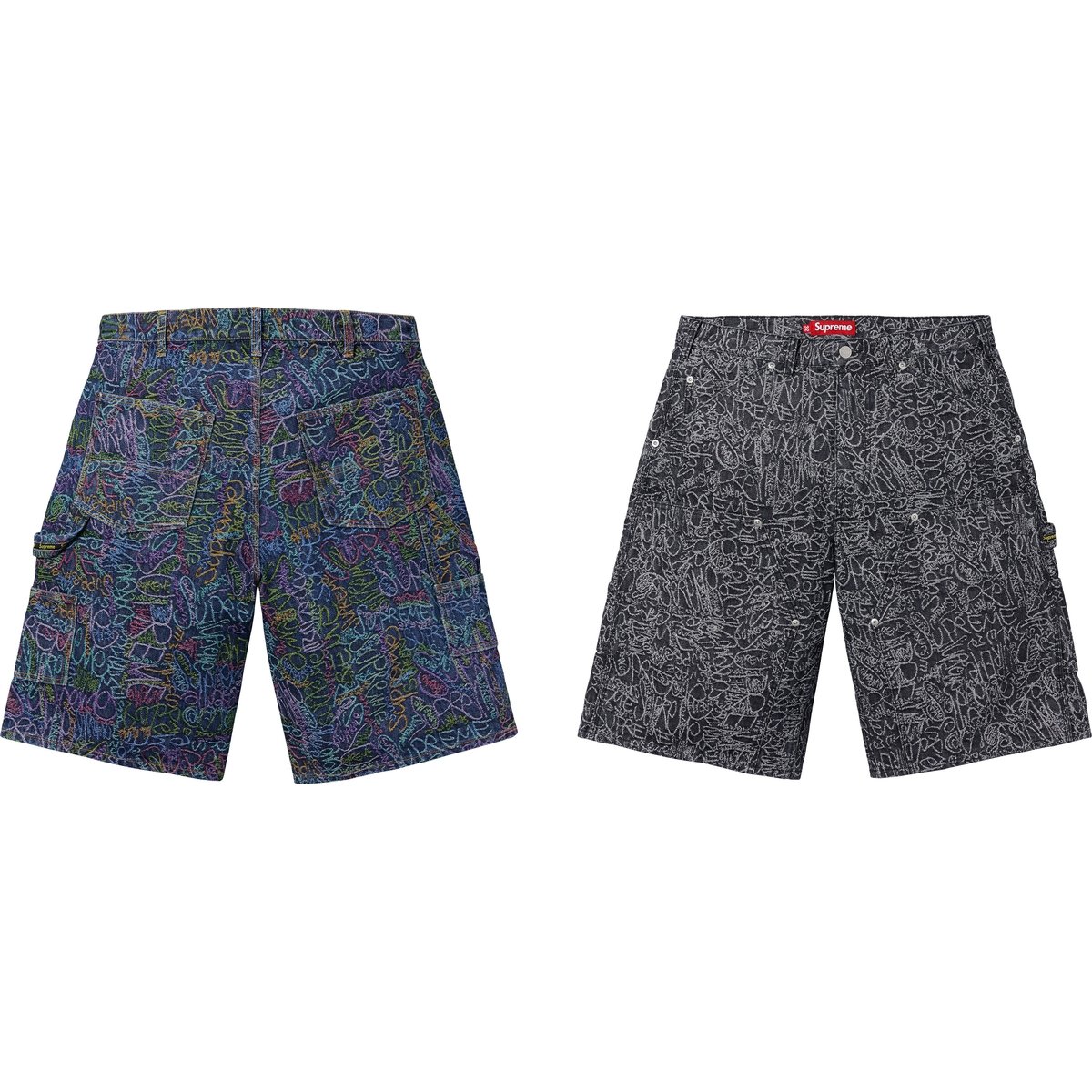 Supreme Handwriting Double Knee Denim Short for spring summer 25 season