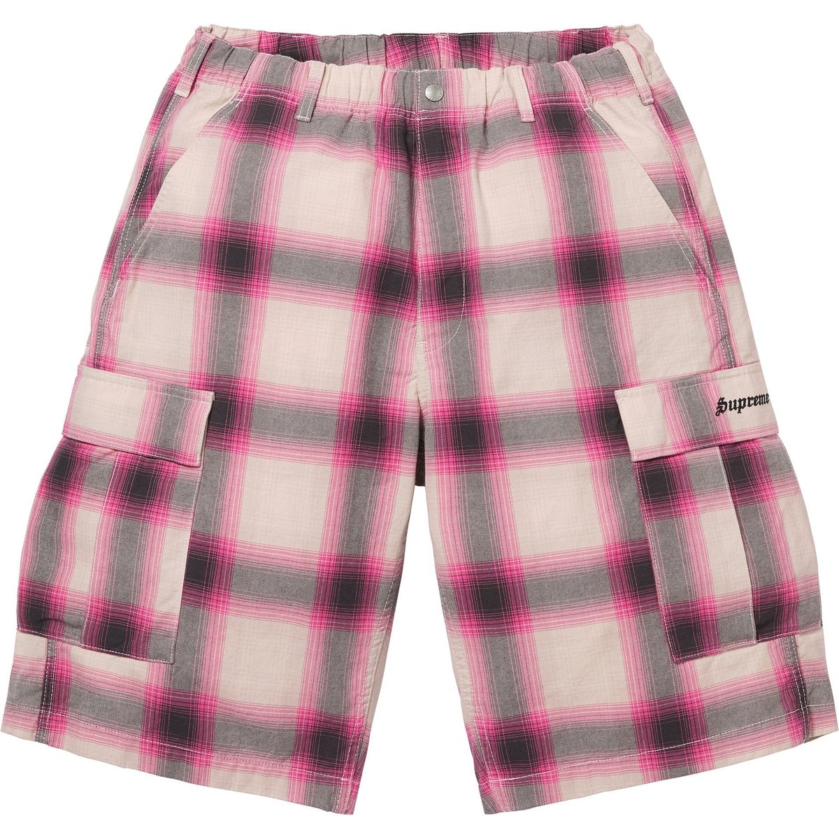 Details on Shadow Plaid Cargo Short Pink from spring summer
                                                    2025