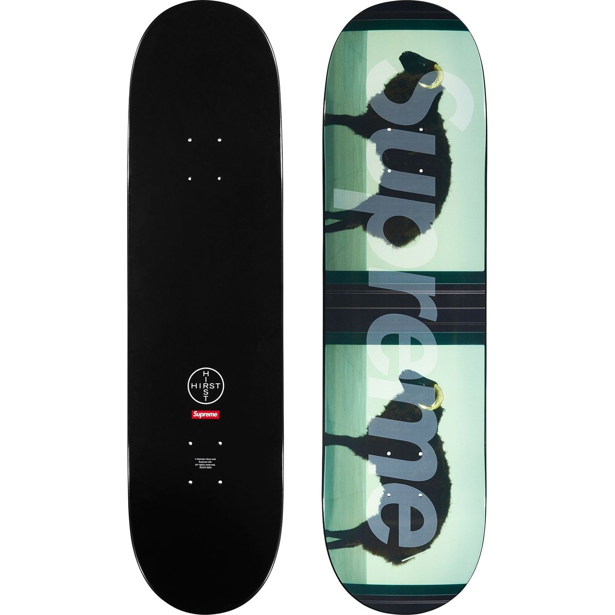 Details on Supreme Damien Hirst Sheep Skateboard from spring summer
                                            2025 (Price is $88)