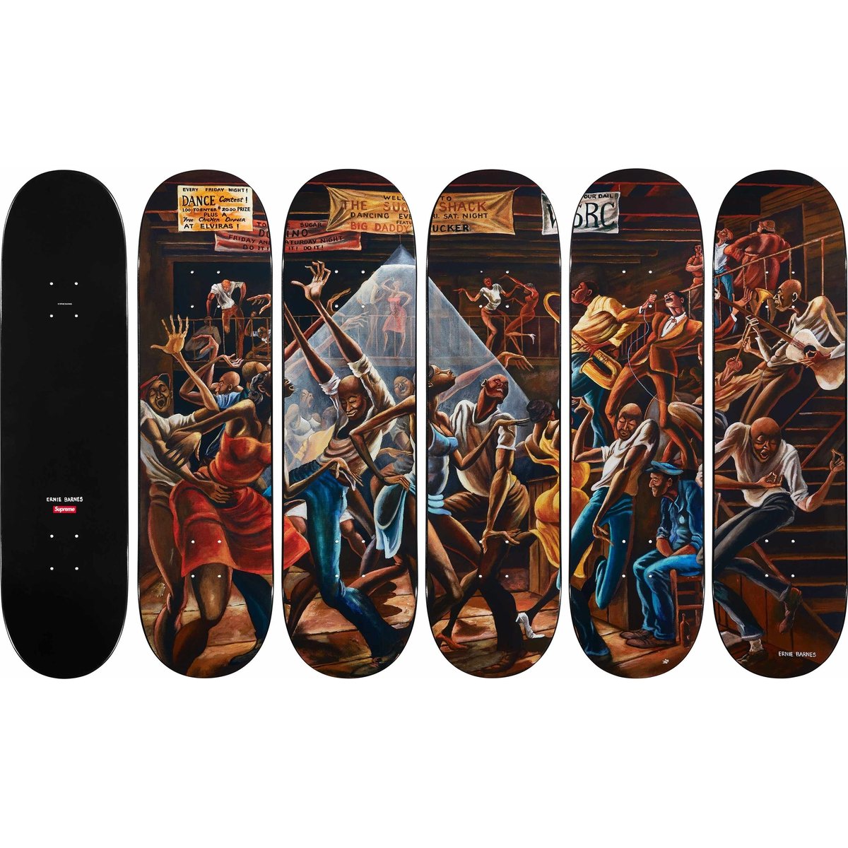 Supreme Supreme Ernie Barnes Skateboard (Set of 5) for spring summer 25 season