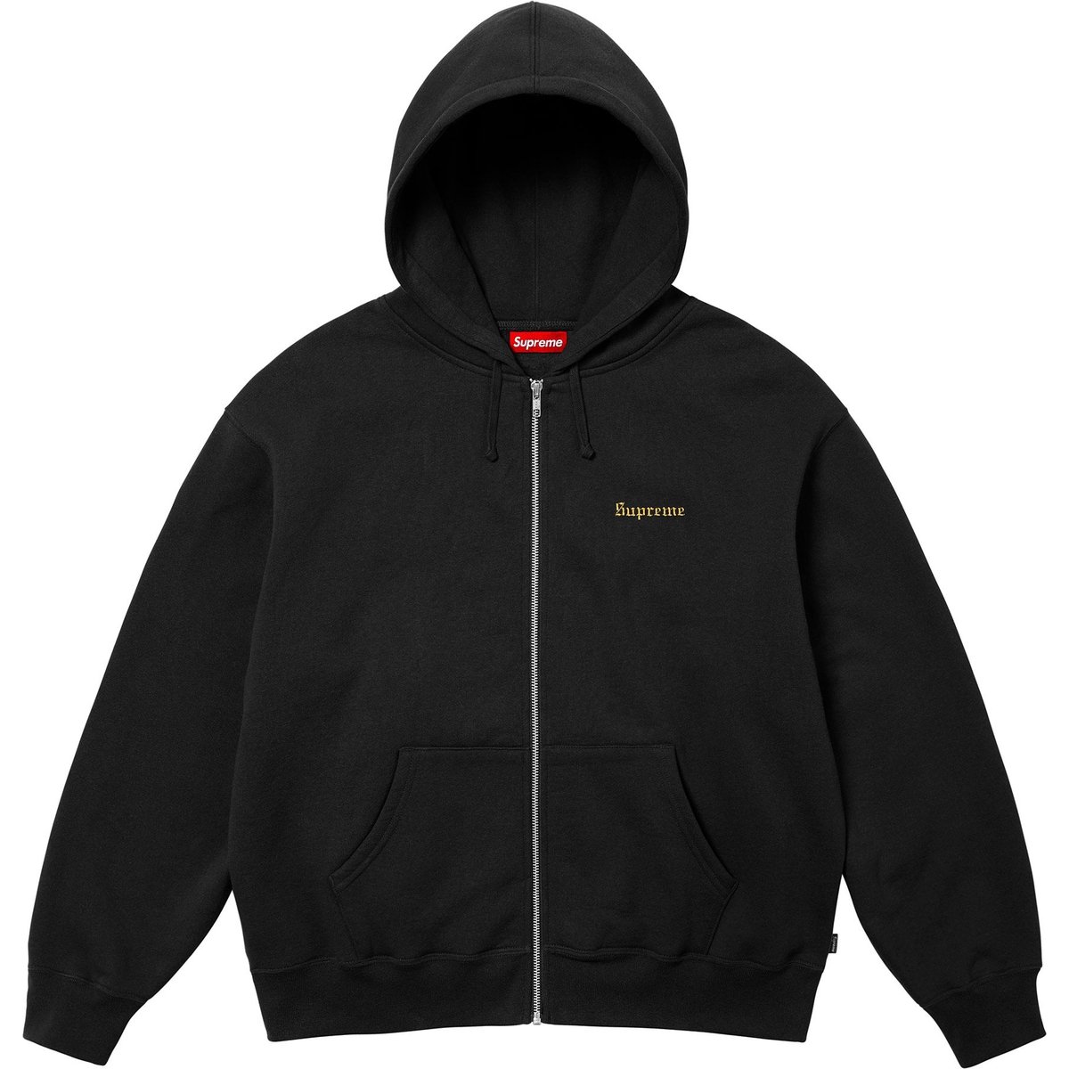 Details on Crest Zip Up Hooded Sweatshirt Black from spring summer
                                                    2025