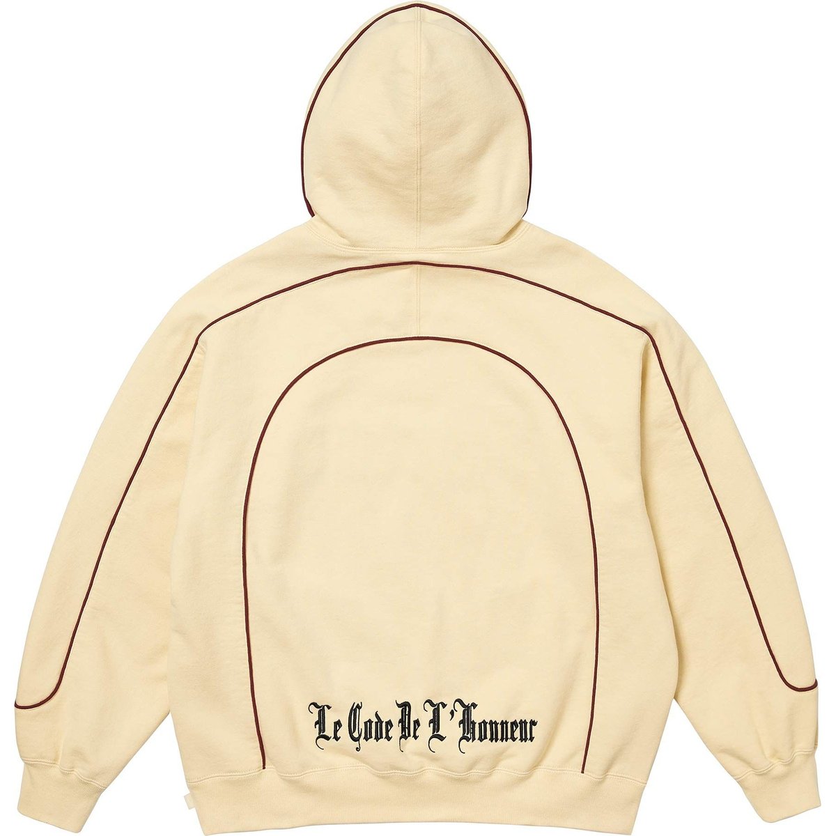 Details on Curve Piping Hooded Sweatshirt Natural from spring summer
                                                    2025