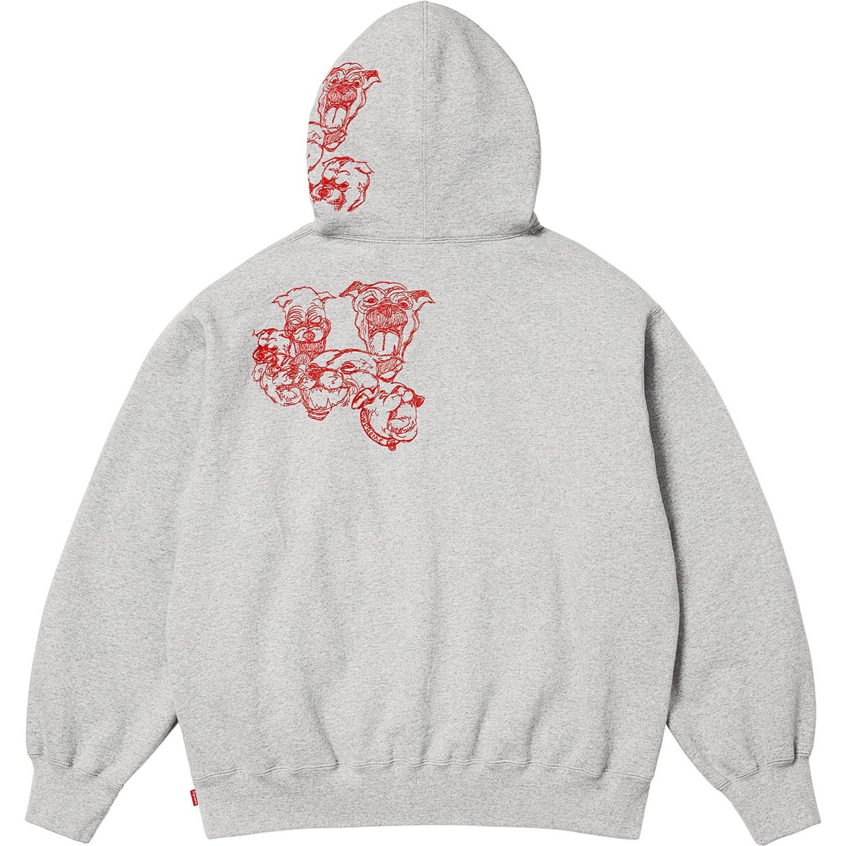 Details on Pitbulls Embroidered Hooded Sweatshirt Heather Grey from spring summer
                                                    2025