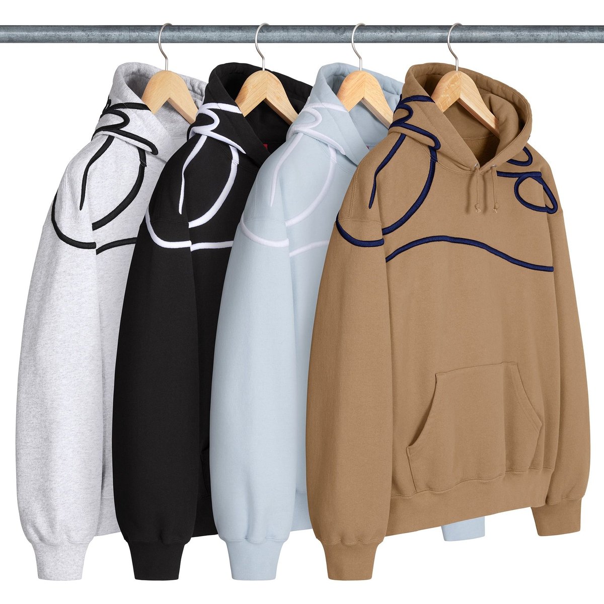 Supreme Shoulder Script Hooded Sweatshirt for spring summer 25 season