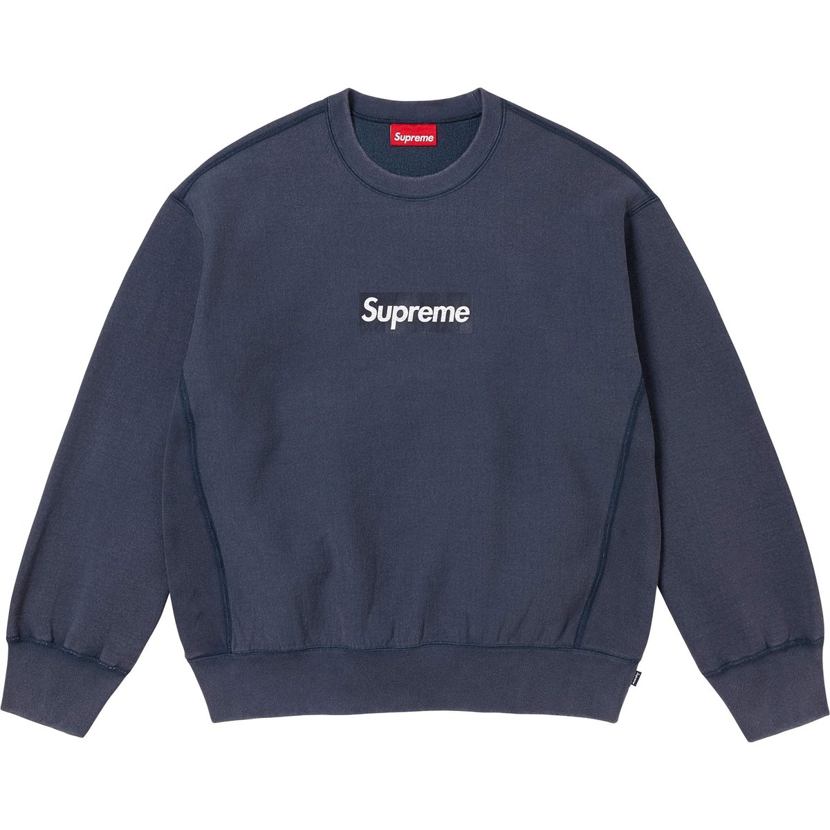 Details on Washed Box Logo Crewneck Navy from spring summer
                                                    2025