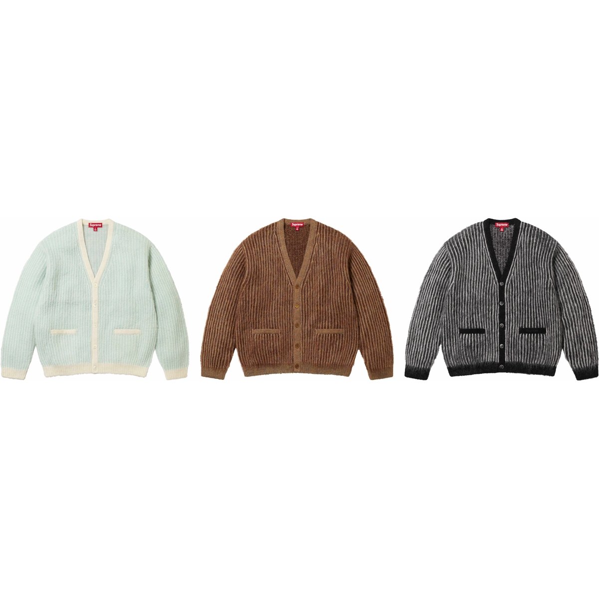 Supreme 2-Tone Mohair Cardigan for spring summer 25 season