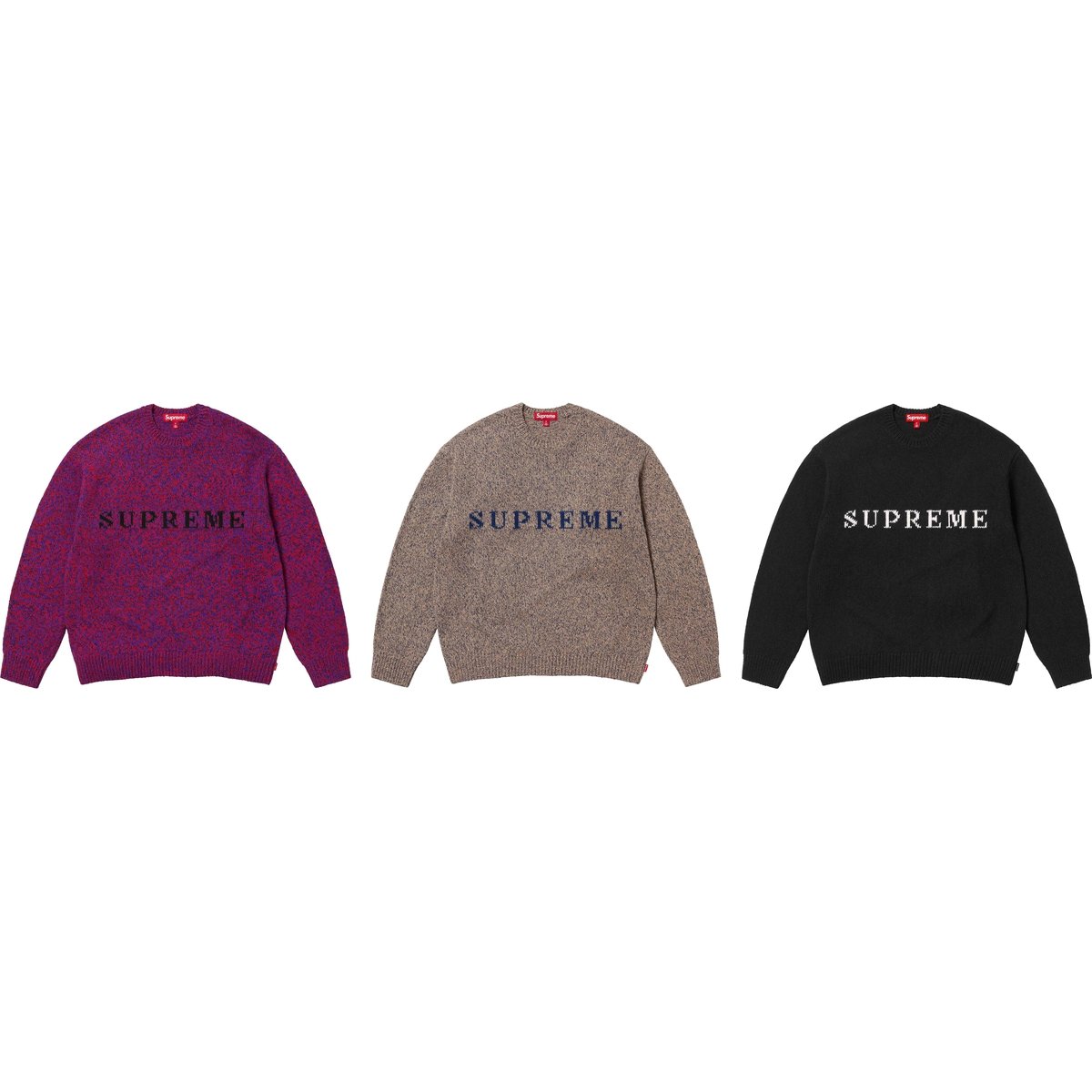 Supreme Contrast Logo Sweater releasing on Week 1 for spring summer 2025