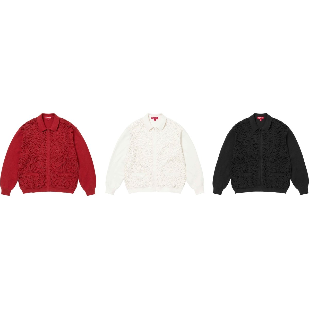 Supreme Crochet Zip Up Cardigan releasing on Week 1 for spring summer 2025