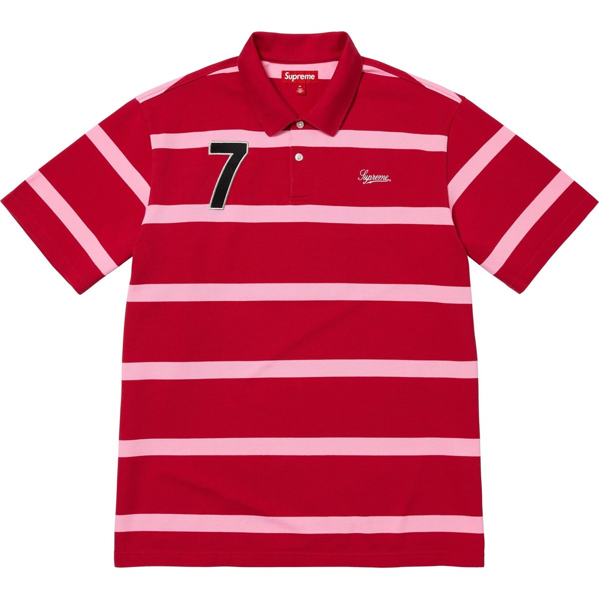 Details on Cursive Polo Red Stripe from spring summer
                                                    2025