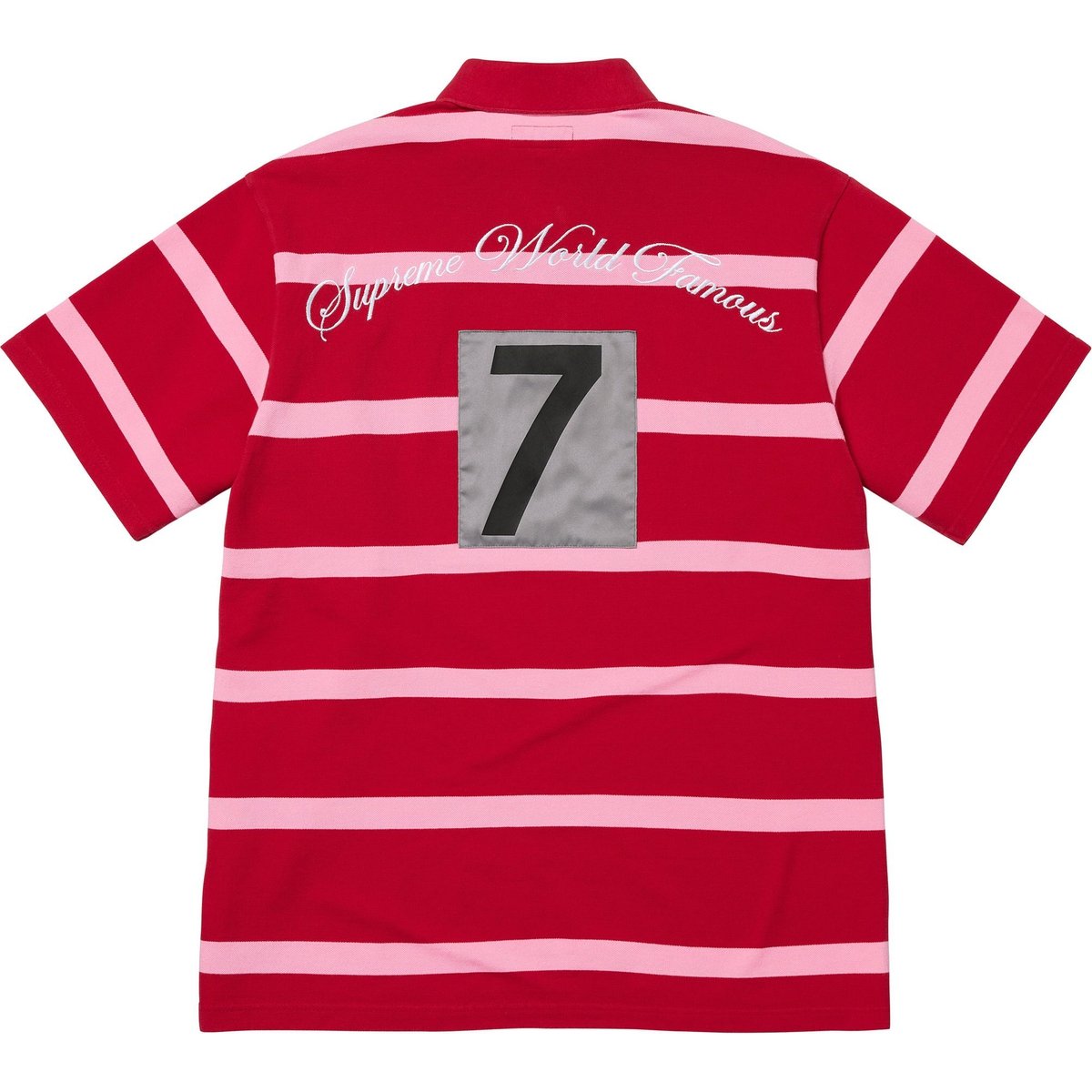 Details on Cursive Polo Red Stripe from spring summer
                                                    2025