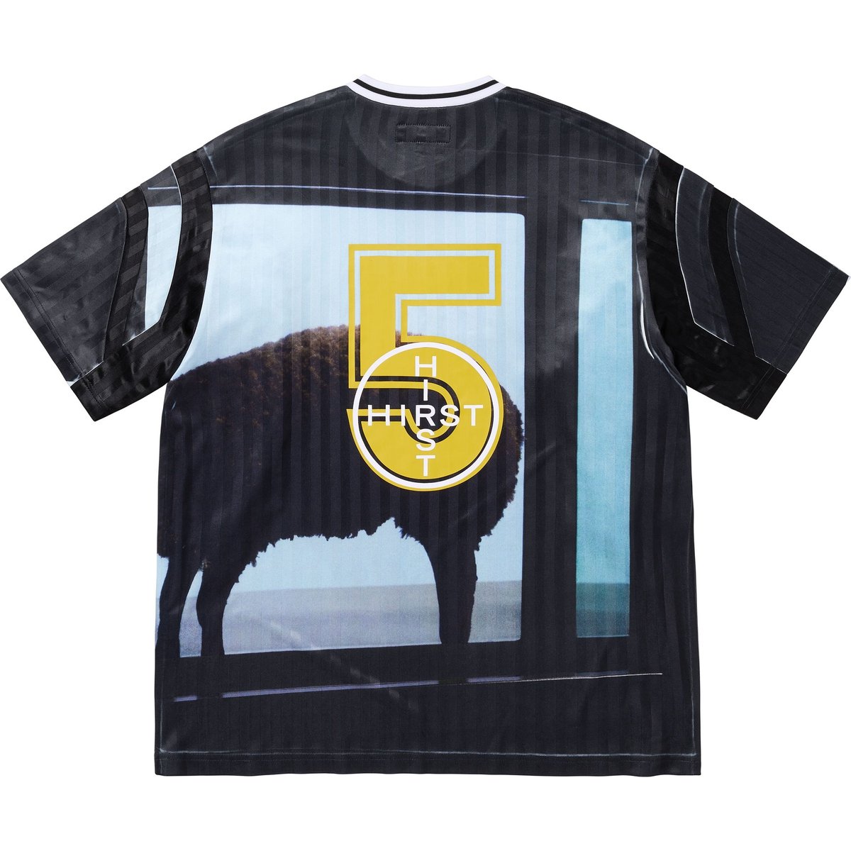 Details on Supreme Damien Hirst Soccer Jersey Black from spring summer
                                                    2025