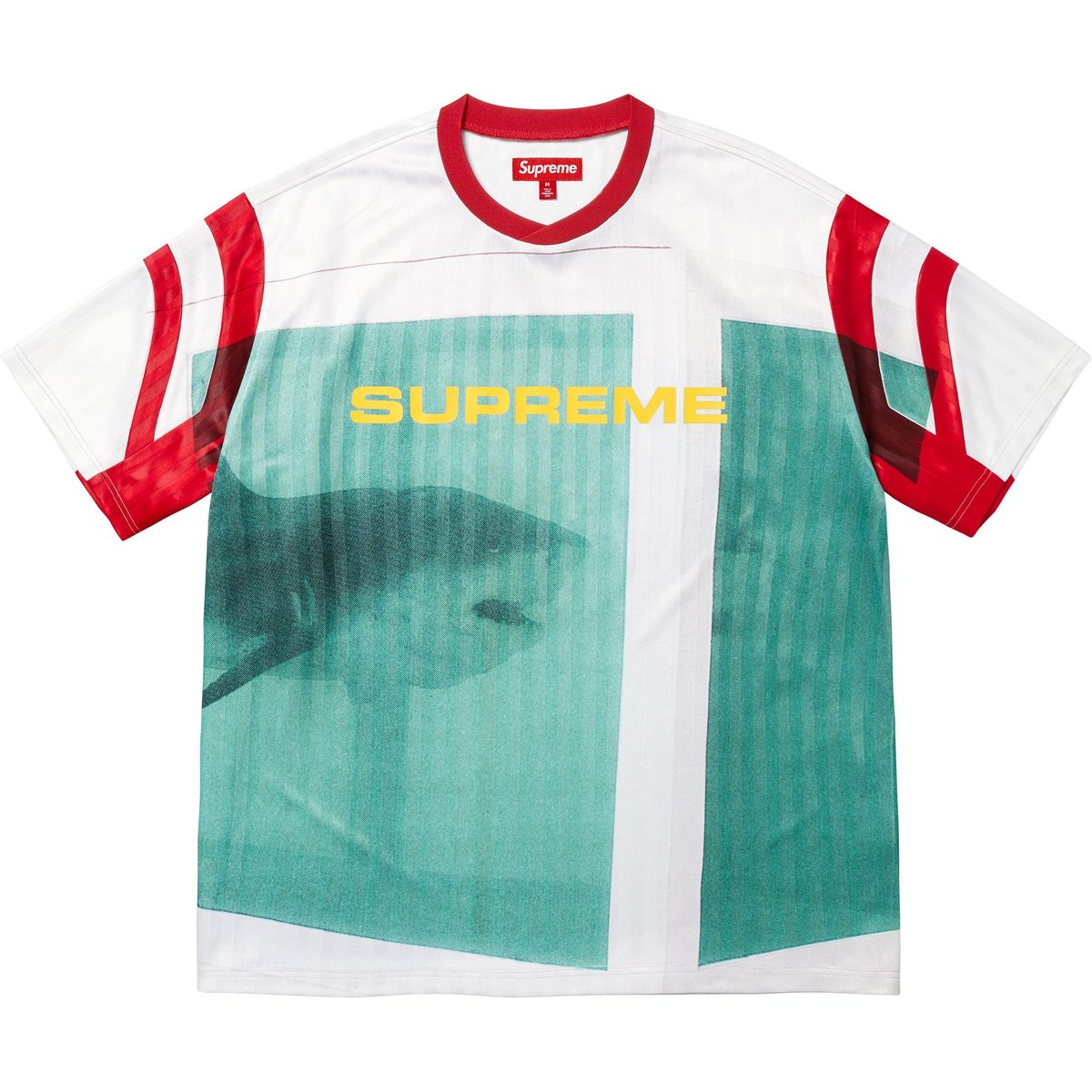 Details on Supreme Damien Hirst Soccer Jersey White from spring summer
                                                    2025