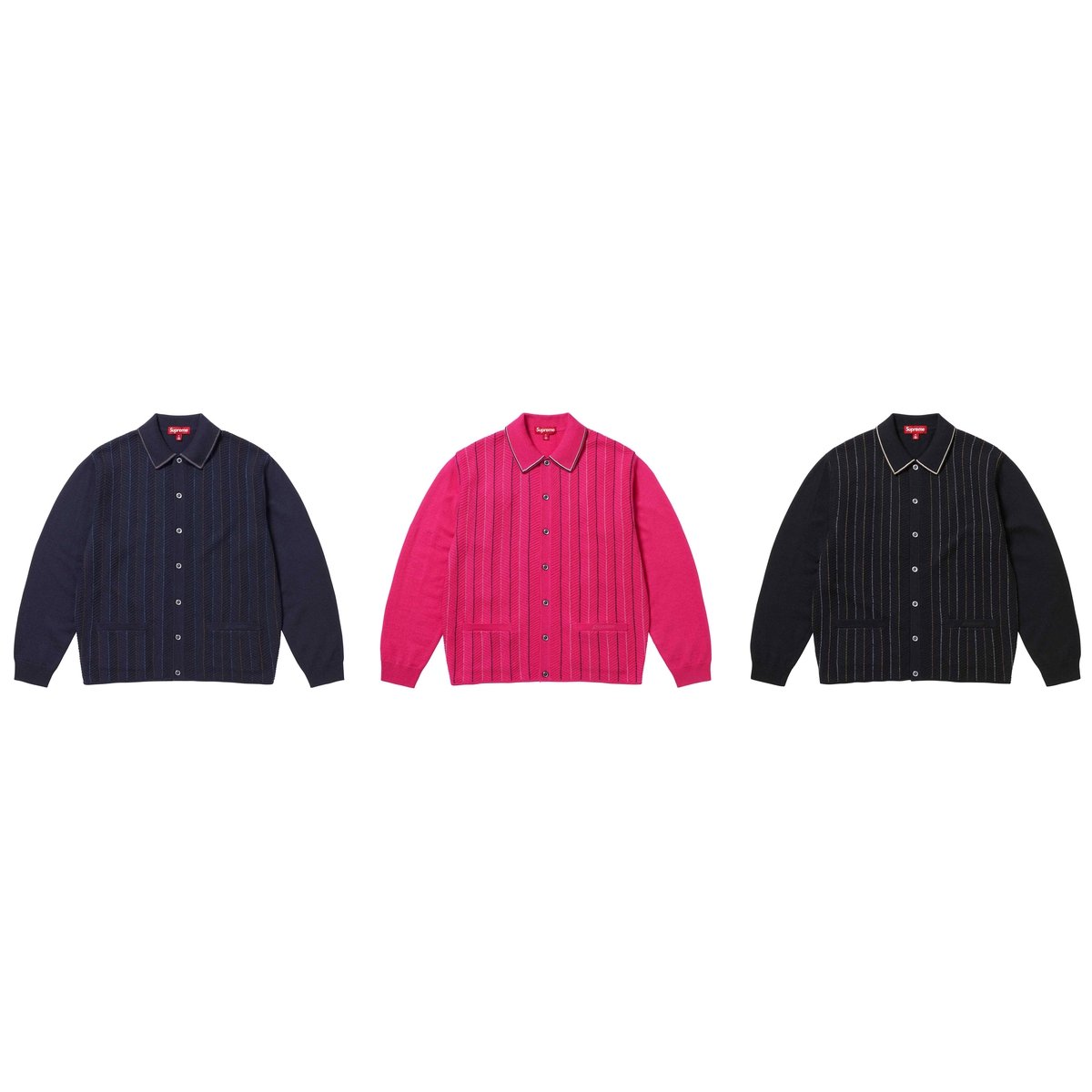 Supreme Herringbone Cardigan for spring summer 25 season