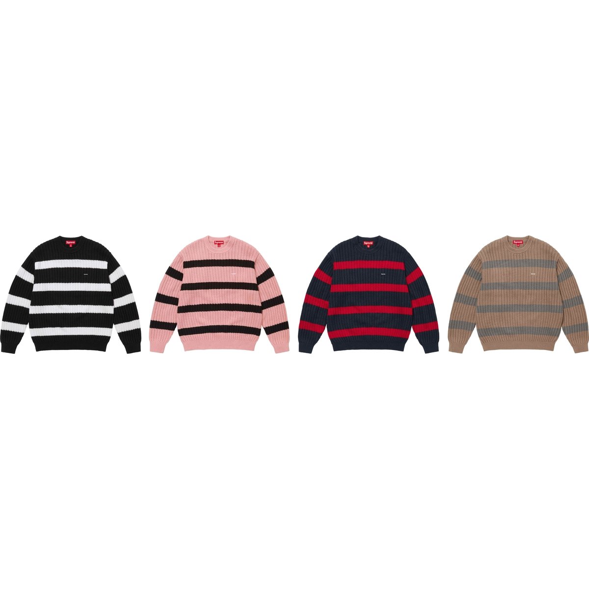 Supreme Loose Gauge Stripe Small Box Sweater for spring summer 25 season