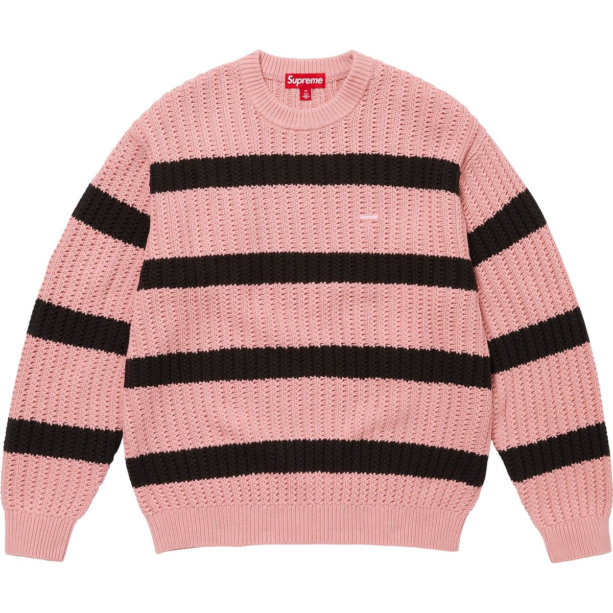 Details on Loose Gauge Stripe Small Box Sweater Pink from spring summer
                                                    2025