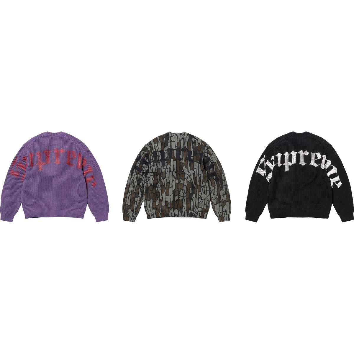 Supreme Old English Printed Sweater for spring summer 25 season