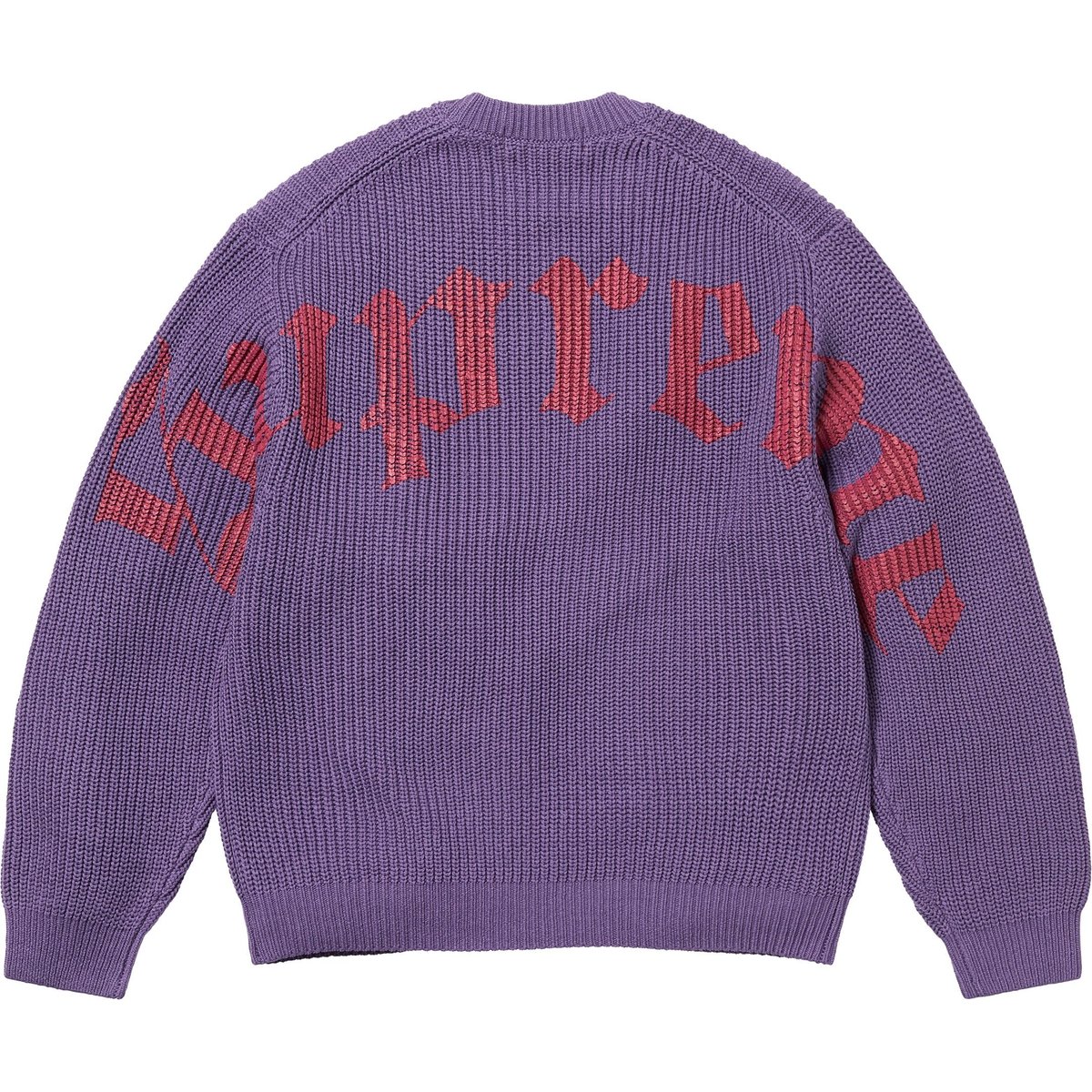 Details on Old English Printed Sweater Purple from spring summer
                                                    2025