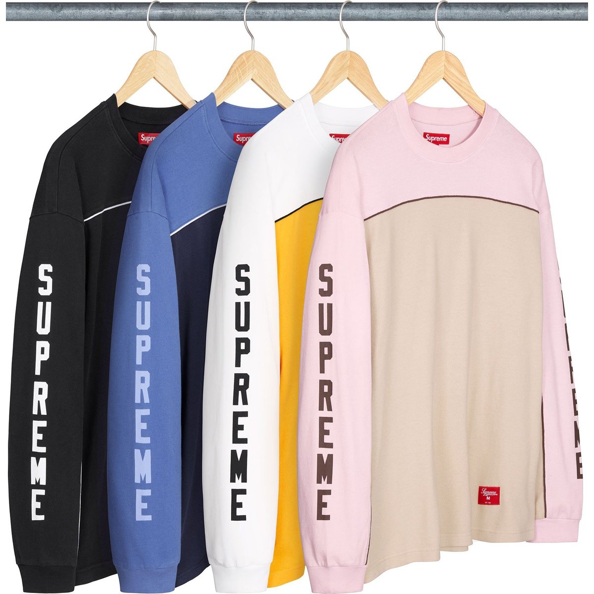 Supreme Paneled Piping L S Top for spring summer 25 season