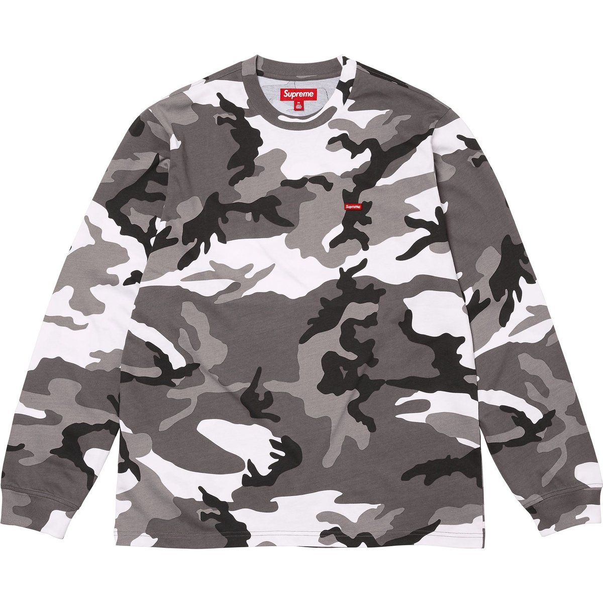 Details on Small Box L S Tee Snow Camo from spring summer
                                                    2025 (Price is $68)