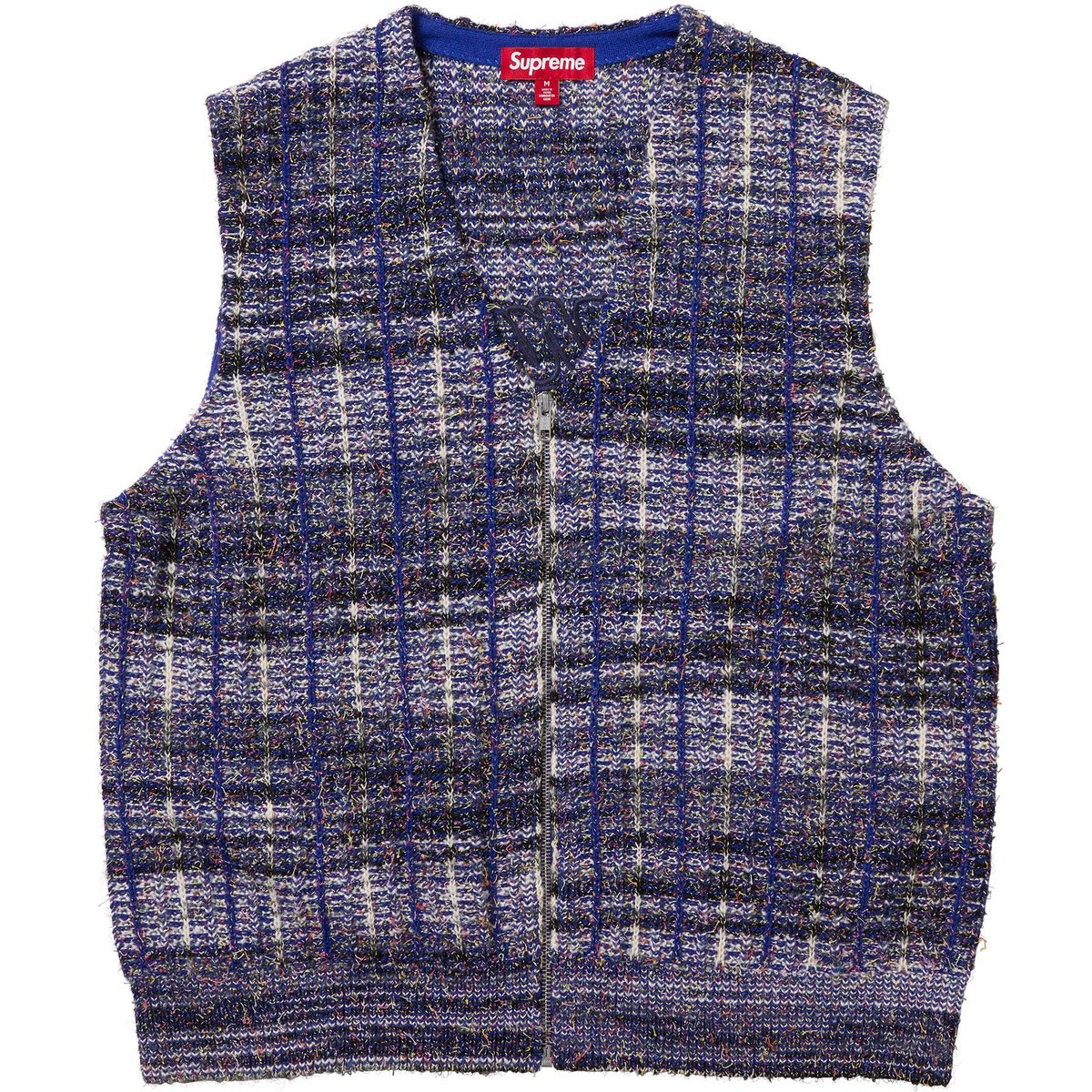 Details on Speckled Zip Up Sweater Vest Blue from spring summer
                                                    2025