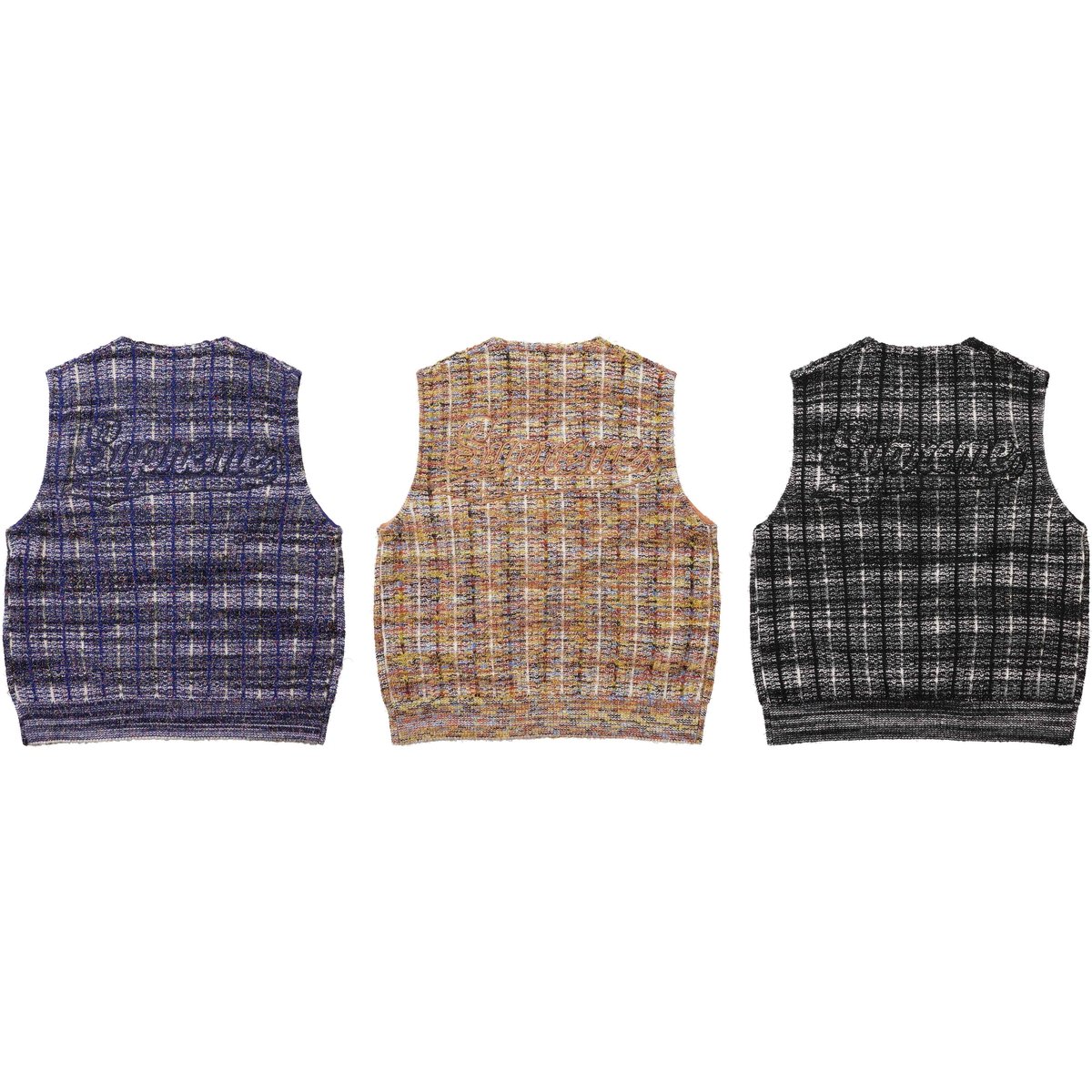 Supreme Speckled Zip Up Sweater Vest for spring summer 25 season