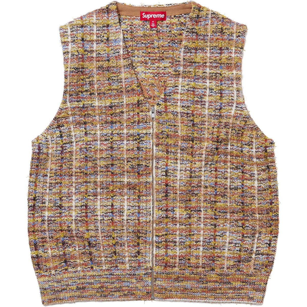 Details on Speckled Zip Up Sweater Vest Tan from spring summer
                                                    2025