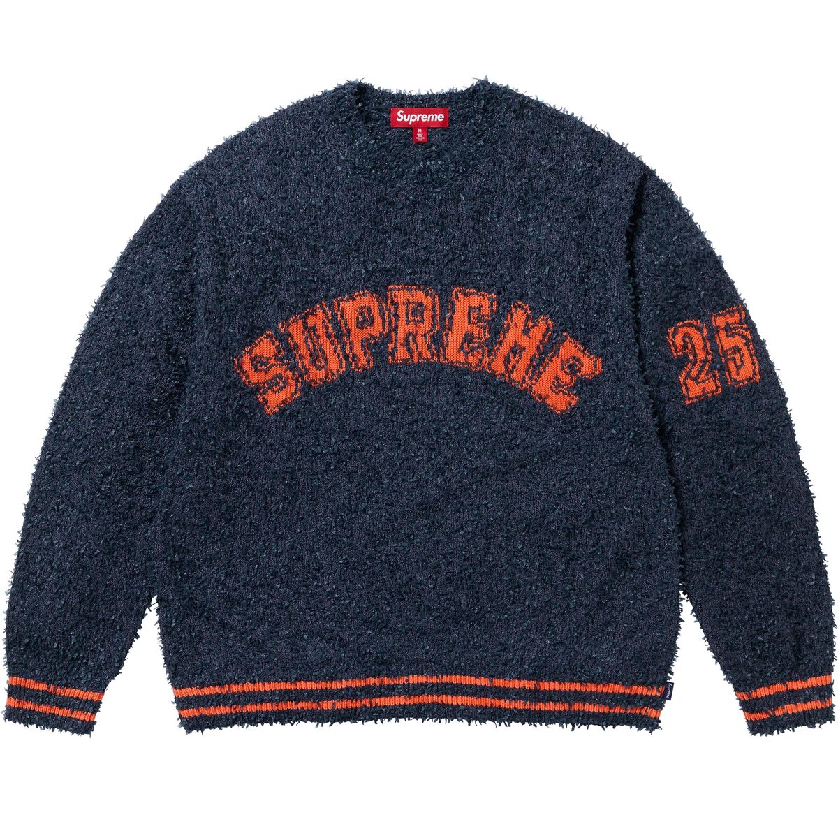 Details on Textured Arc Sweater Navy from spring summer
                                                    2025