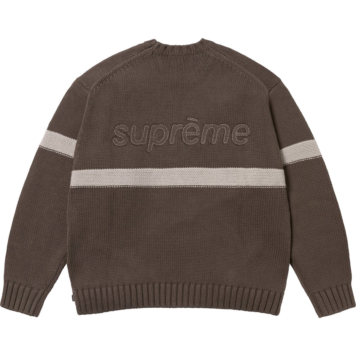 Details on Tonal Appliqué Sweater Brown from spring summer
                                                    2025