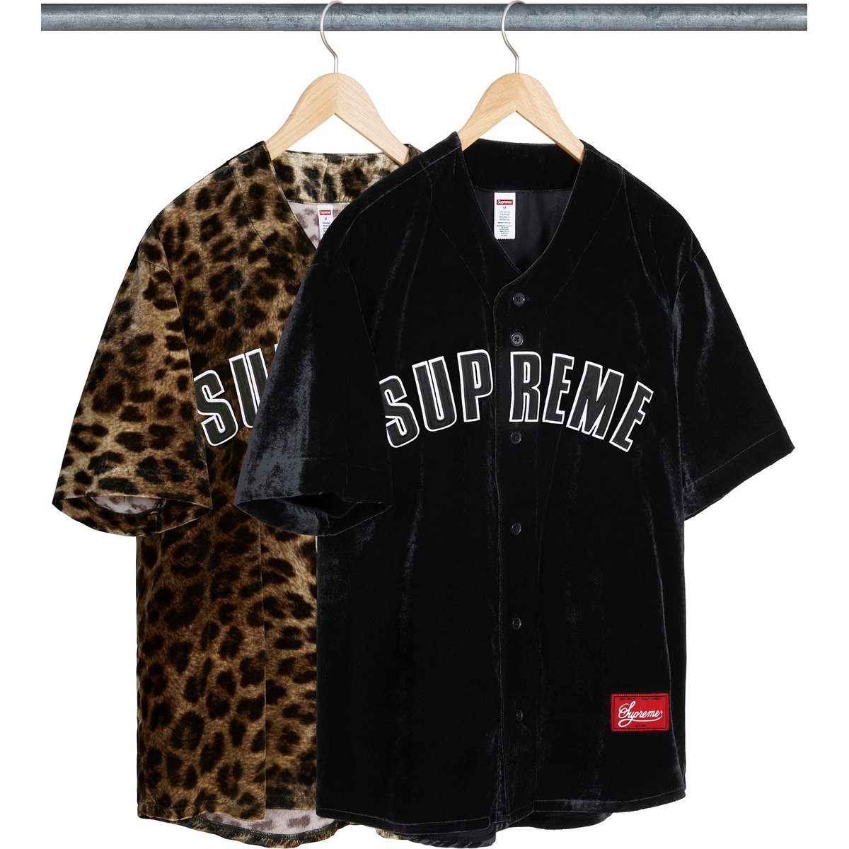 Supreme Velvet Baseball Jersey for spring summer 25 season